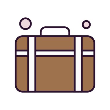  evrak çantası simgesi, vektör illüstrasyonu 