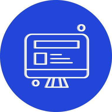  Vektör lcd monitörü Simge dijital resmi 