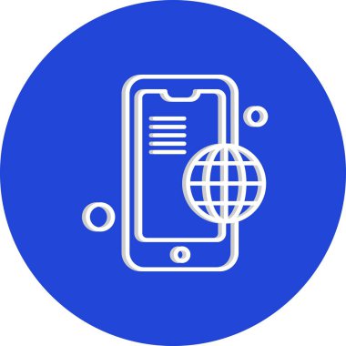 Vektör akıllı telefon simgesi, vektör illüstrasyonu  