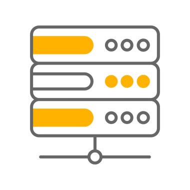 Vektör sunucu simgesi, vektör illüstrasyonu 