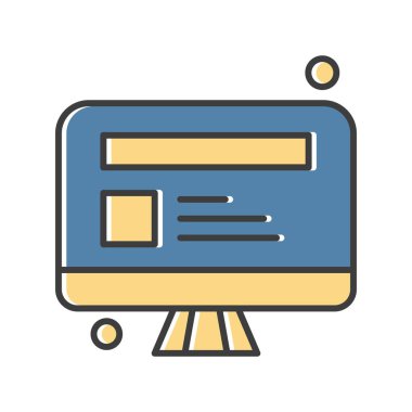  Vektör lcd monitörü Simge dijital resmi 