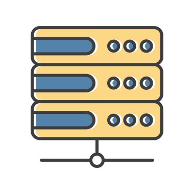 Vektör sunucu simgesi, vektör illüstrasyonu 