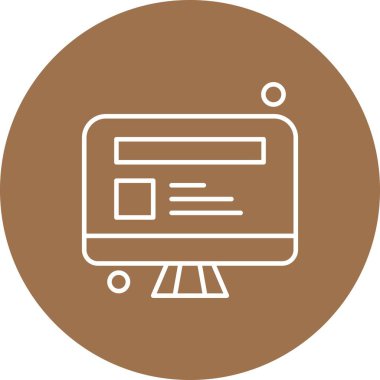  Vektör lcd monitörü Simge dijital resmi 