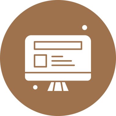  Vektör lcd monitörü Simge dijital resmi 