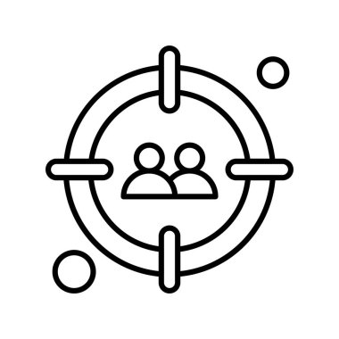  hedef simge, vektör illüstrasyonu