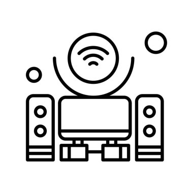  Vektör konuşmacı Simgesi, vektör illüstrasyonu  