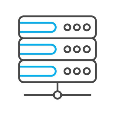 Vektör sunucu simgesi, vektör illüstrasyonu 