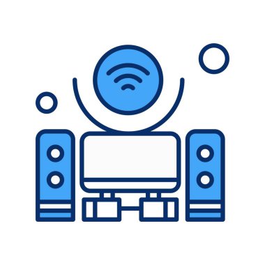  Vektör konuşmacı Simgesi, vektör illüstrasyonu  