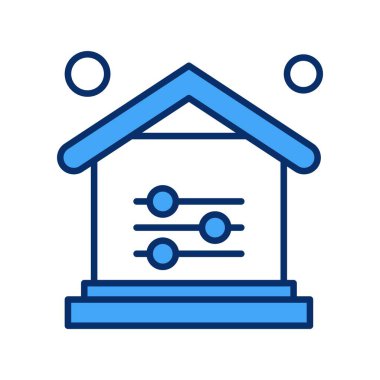 Vektör ev simgesi, vektör illüstrasyonu  