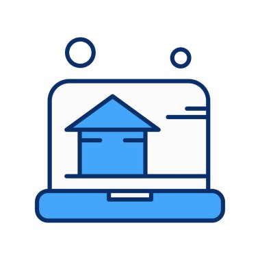 Vektör ev simgesi, vektör illüstrasyonu  