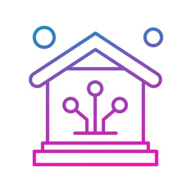 Vektör ev simgesi, vektör illüstrasyonu  