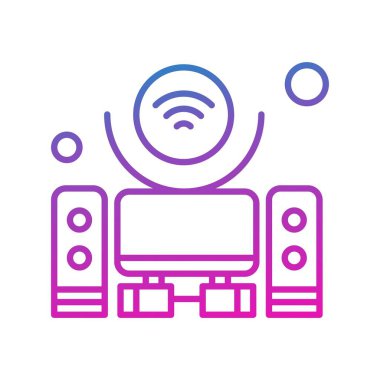  Vektör konuşmacı Simgesi, vektör illüstrasyonu  