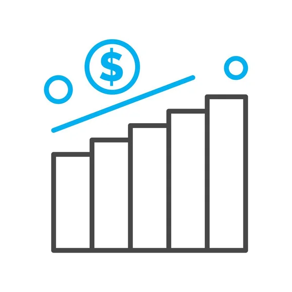 Vector Illustration Chart Icon — Stock Vector
