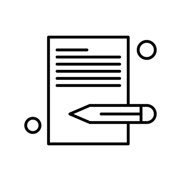 Illustrazione Vettoriale Del Documento Semplice Disegno Dell Icona — Vettoriale Stock