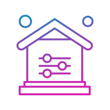 Vektör ev simgesi, vektör illüstrasyonu  