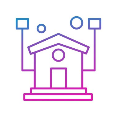 Vektör ev simgesi, vektör illüstrasyonu  