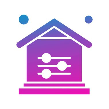 Vektör ev simgesi, vektör illüstrasyonu  