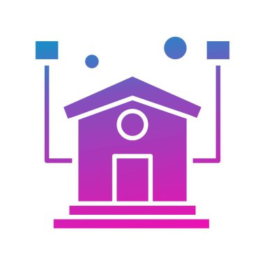 Vektör ev simgesi, vektör illüstrasyonu  