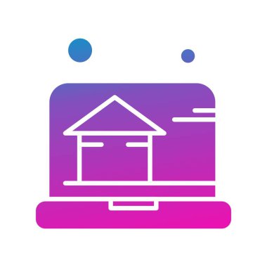 Vektör ev simgesi, vektör illüstrasyonu  