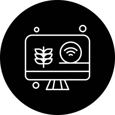  Vektör lcd monitörü Simge dijital resmi 