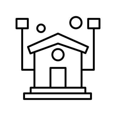 Vektör ev simgesi, vektör illüstrasyonu  