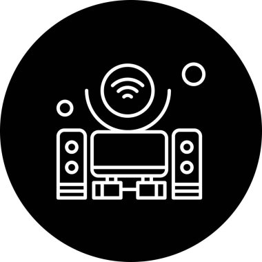  Vektör konuşmacı Simgesi, vektör illüstrasyonu  