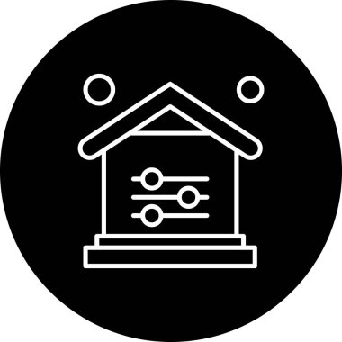 Vektör ev simgesi, vektör illüstrasyonu  