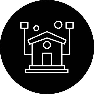 Vektör ev simgesi, vektör illüstrasyonu  