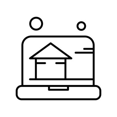 Vektör ev simgesi, vektör illüstrasyonu  