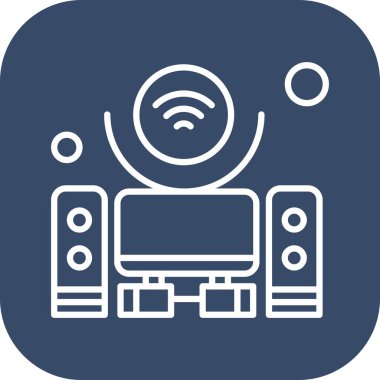  Vektör konuşmacı Simgesi, vektör illüstrasyonu  