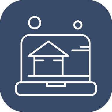 Vektör ev simgesi, vektör illüstrasyonu  