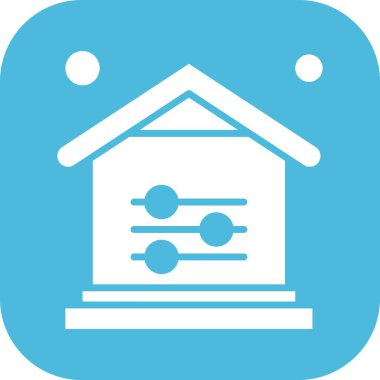 Vektör ev simgesi, vektör illüstrasyonu  