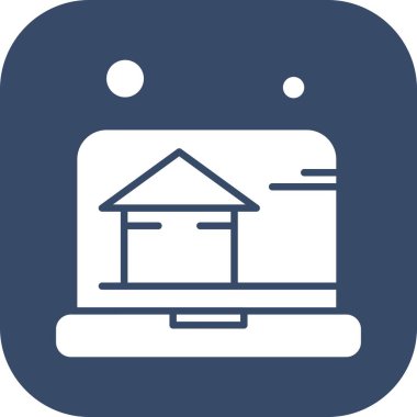 Vektör ev simgesi, vektör illüstrasyonu  