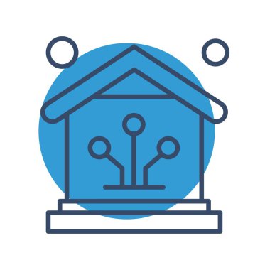 Vektör ev simgesi, vektör illüstrasyonu  