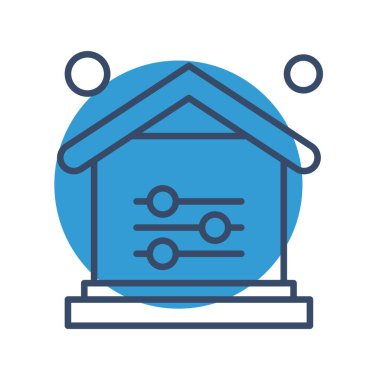 Vektör ev simgesi, vektör illüstrasyonu  