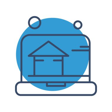 Vektör ev simgesi, vektör illüstrasyonu  