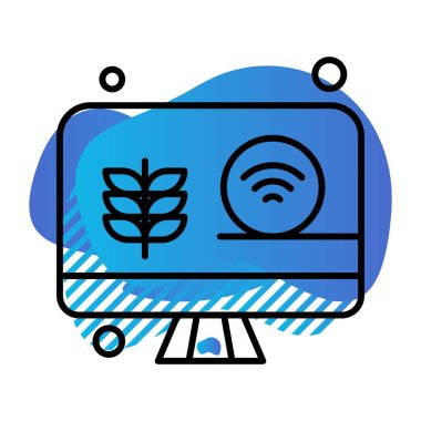  Vektör lcd monitörü Simge dijital resmi 