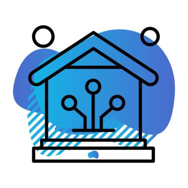 Vektör ev simgesi, vektör illüstrasyonu  