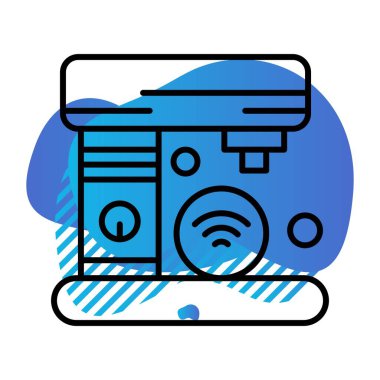 Vektör kahve makinesi Ico.