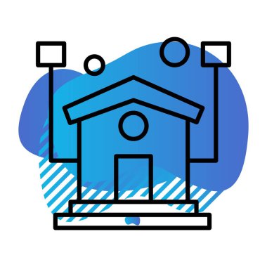 Vektör ev simgesi, vektör illüstrasyonu  