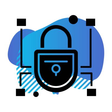 Vektör Kilit Simgesi, güvenlik kavramı