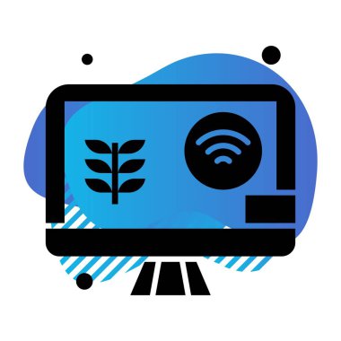  Vektör lcd monitörü Simge dijital resmi 