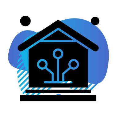 Vektör ev simgesi, vektör illüstrasyonu  