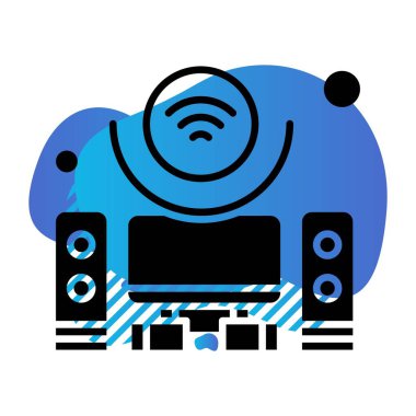  Vektör konuşmacı Simgesi, vektör illüstrasyonu  