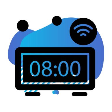 Renkli Vektör Saat Simgesi 