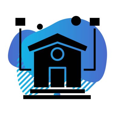 Vektör ev simgesi, vektör illüstrasyonu  