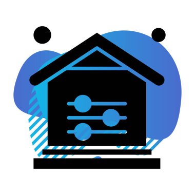 Vektör ev simgesi, vektör illüstrasyonu  