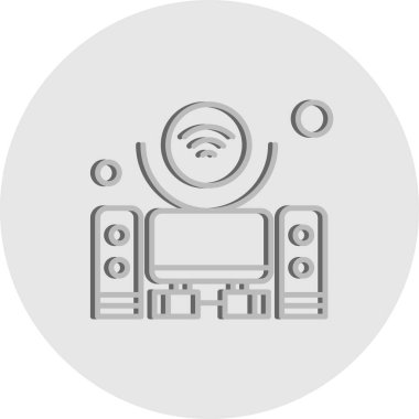  Vektör konuşmacı Simgesi, vektör illüstrasyonu  