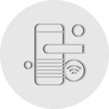  Vektör telefon simgesi, vektör illüstrasyonu 