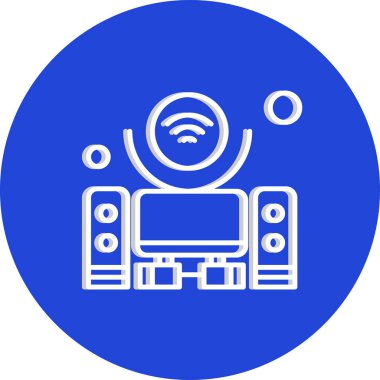  Vektör konuşmacı Simgesi, vektör illüstrasyonu  